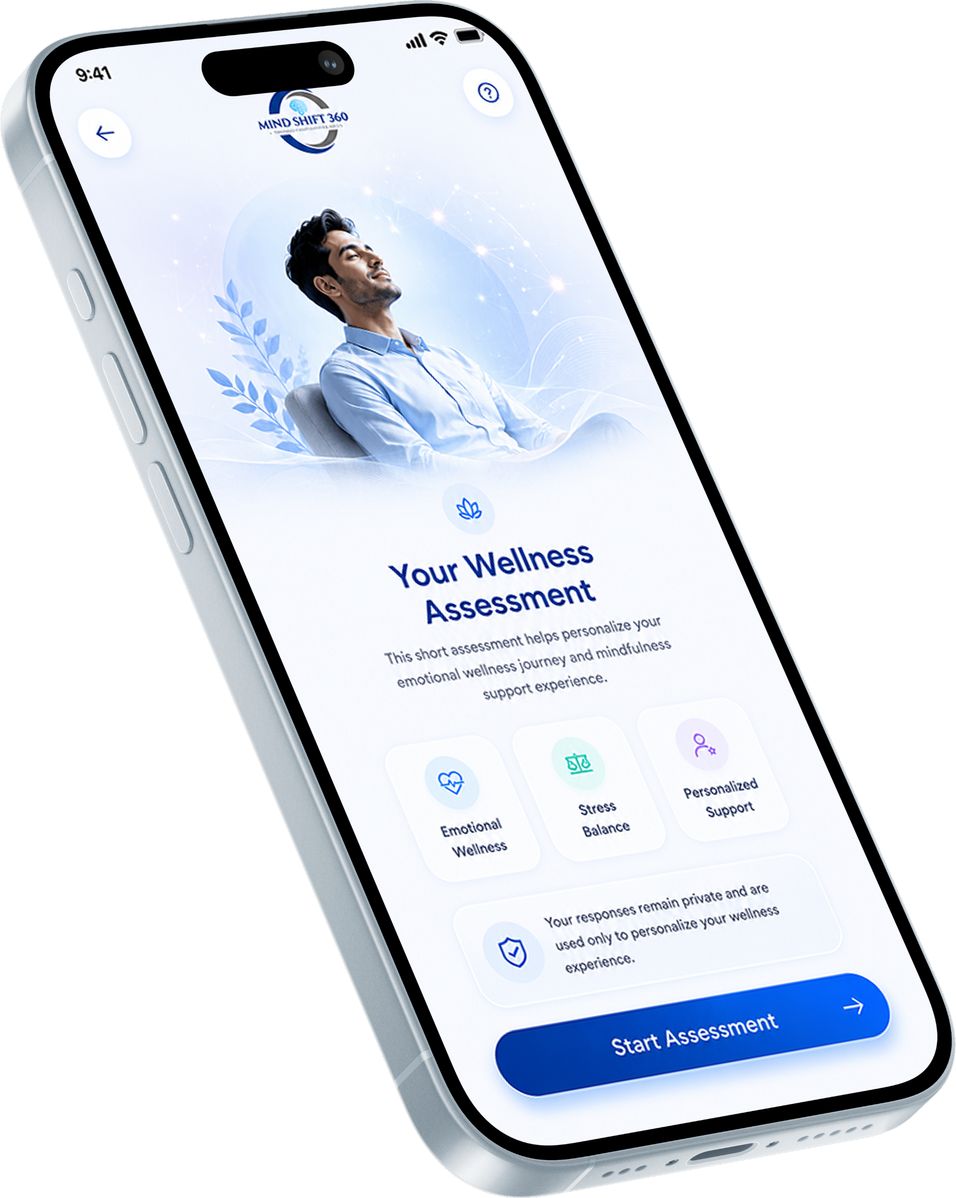 Mind Shift app wellbeing screen
